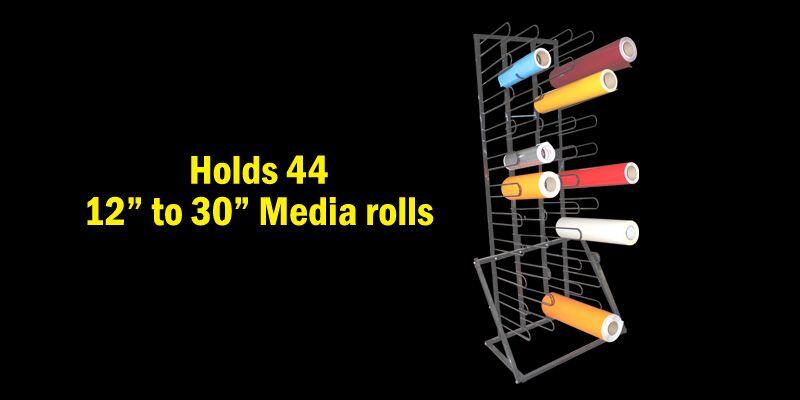Heavy Duty Floor Rack, 44 Rolls - 3" Cores