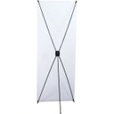 X-Tend Spring Back Banner Stand 33.5”w x 78.75”h Silver