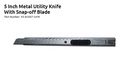 5" METAL UTILITY KNIFE WITH SNAPP-OFF BLADE