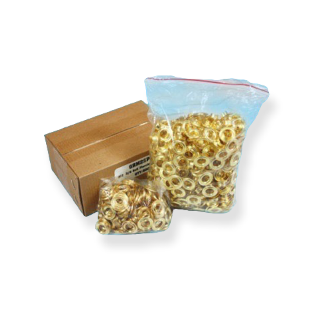 Sooper Ace #3 7/16" Self-Piercing Brass Grommets (500 Sets) #GRM3SPB