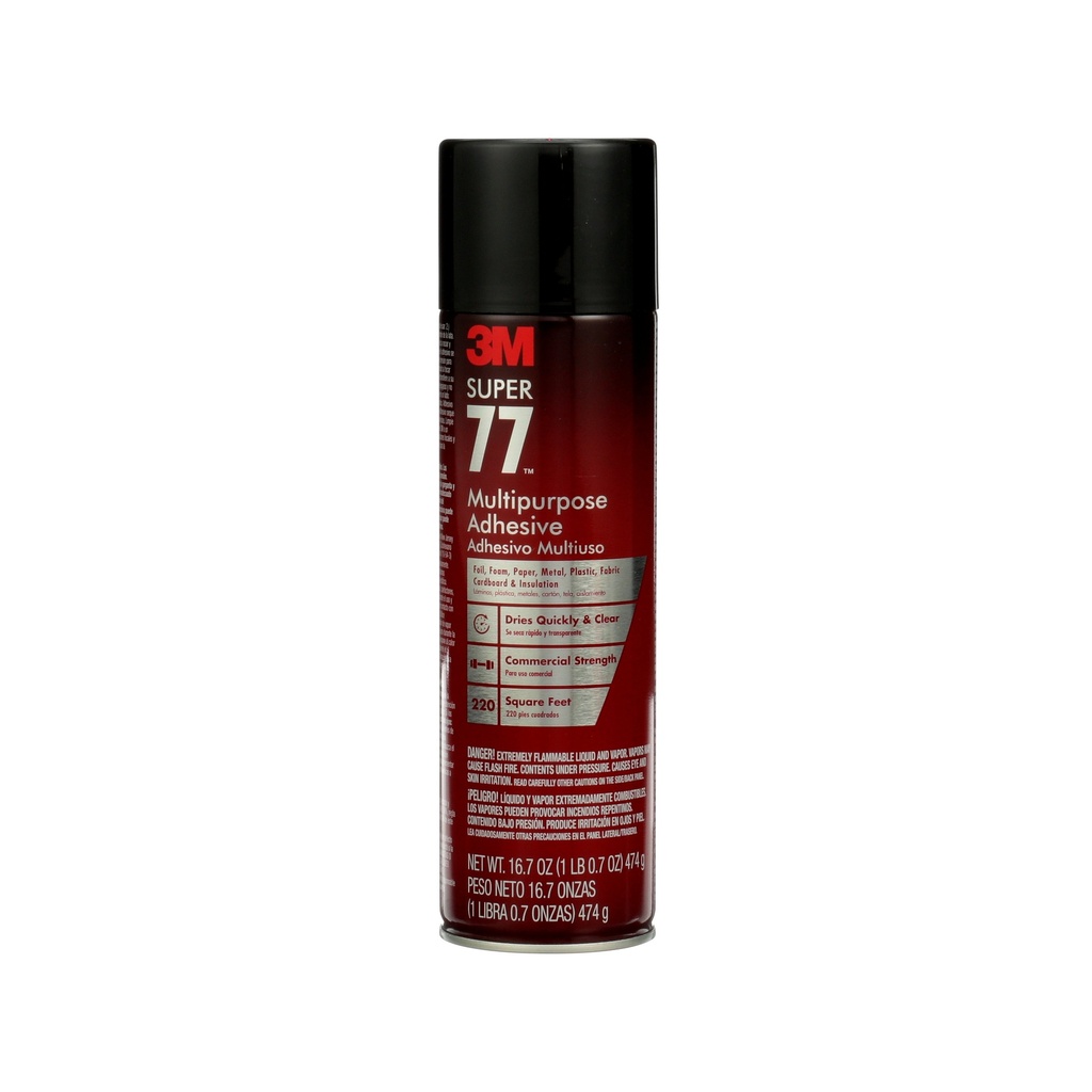 3M Super 77 Spray Adhesive Aerosol, 16.75 oz.