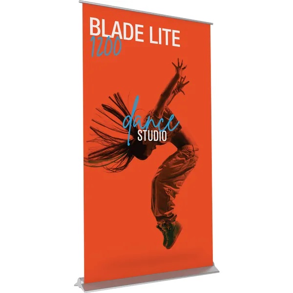 Blade Lite 1200 Retractable Banner Stand, Silver 47.5"