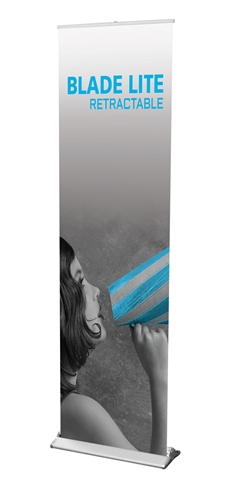 Blade Lite 600 Retractable Banner Stand 23.5", Silver