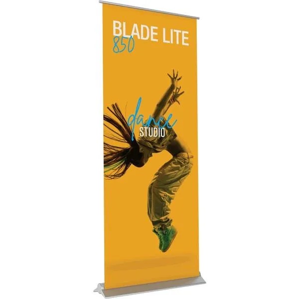 Blade Lite 850 Retractable Banner Stand 33.5&quot;, Silver
