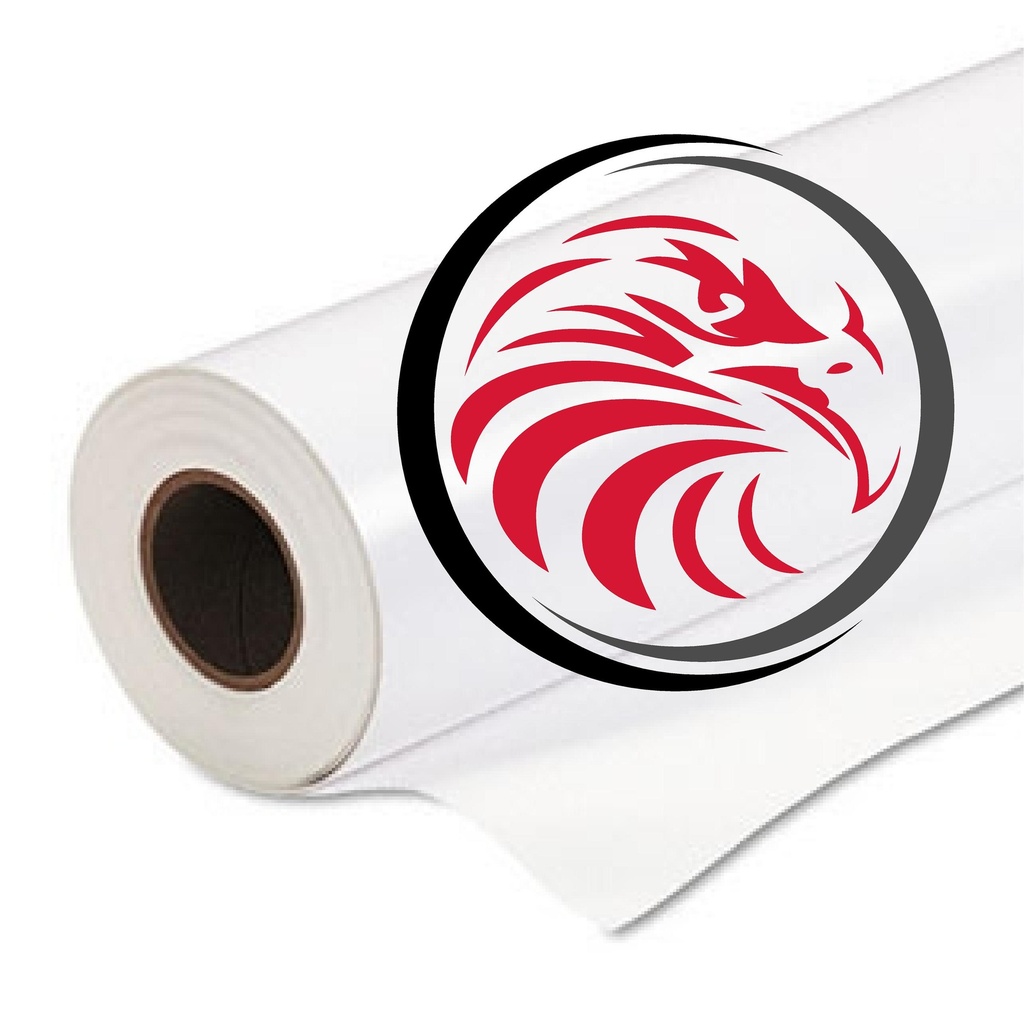 EAGLE-SOL 3.5 mil Gloss White Vinyl Removable Clear Adh 88# Liner 54&quot; x 150'