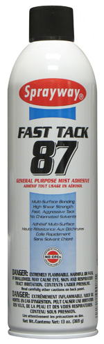 Sprayway Fast Tack 87 Spray Adhesive, 13 oz.