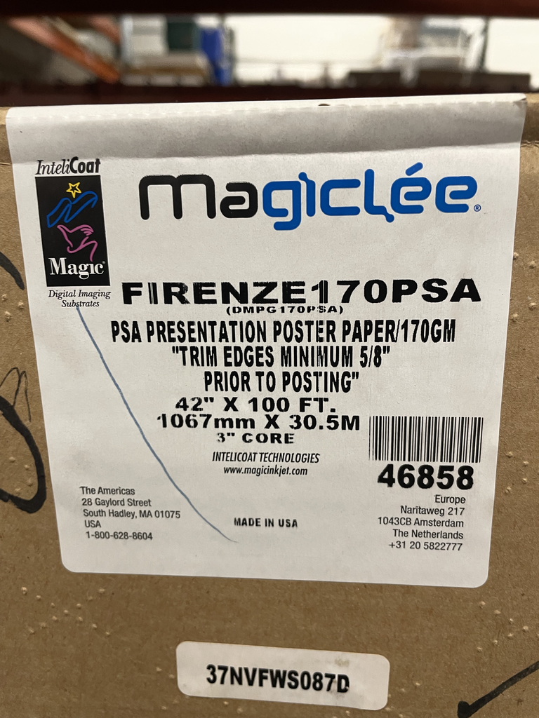 Firenze170 PSA 42&quot; x 100' Adhesive Backed Poster Paper