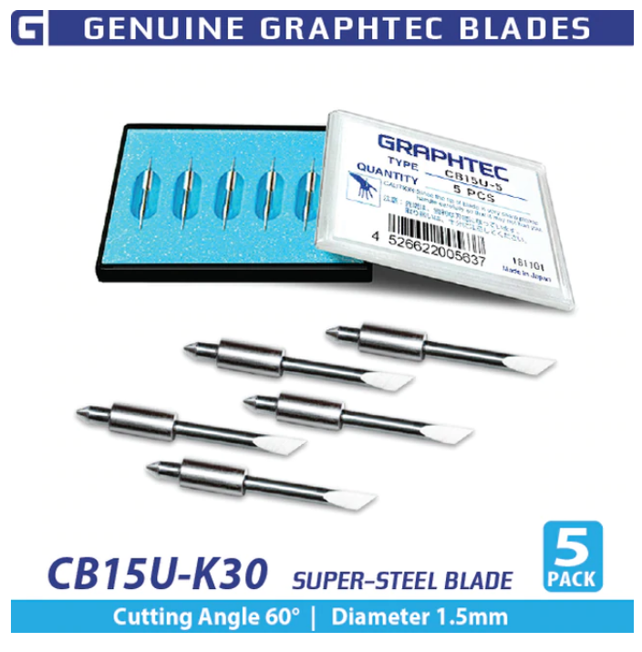 Graphtec Supersteel 30 Degree (5-PACK) 1.5mm #CB15U-K30-5