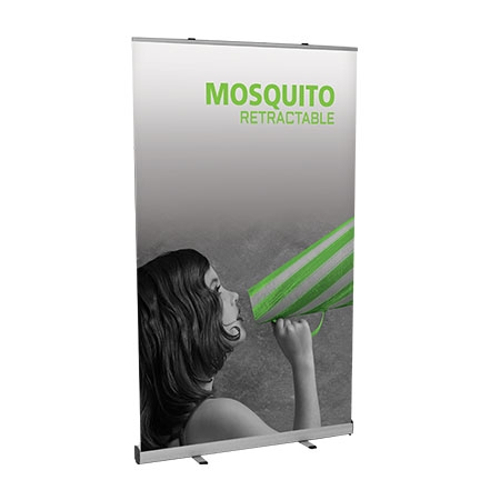 Mosquito 1200 Retractable Banner Stand, Silver 47.25&quot; x 78.5&quot;