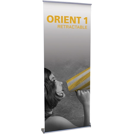 Orient 800 Retractable Banner Stand, Silver 31.5&quot;