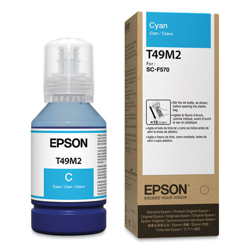 Epson T49M2 Cyan Dye-Sub Ink, 140ml.