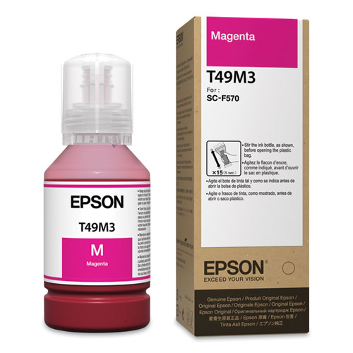 Epson T49M3 Magenta Dye-Sub Ink, 140ml.