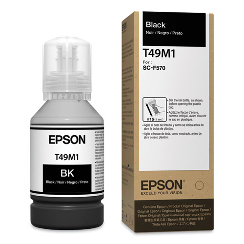 Epson T49M1 Black Dye-Sub Ink, 140ml.