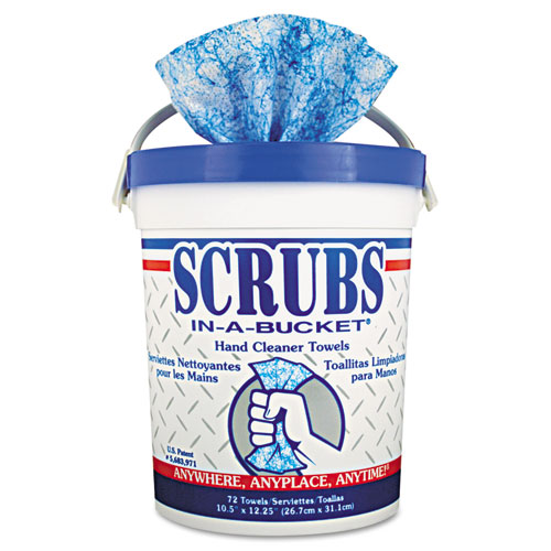Scrubs In-A-Bucket Hand Cleaner Towels 10 x 12 Bucket, Case of 6
