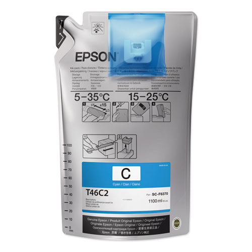 Epson T46C220 Cyan DS Ink, 1100ml.