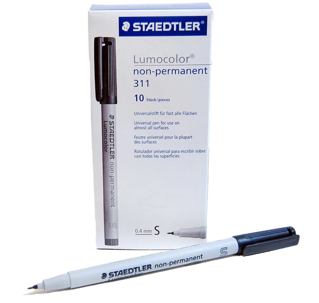 Graphtec Fiber Tip Pen, Black (Pack of 10)