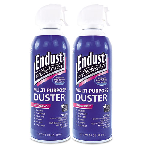 Compressed Air Endust Duster for Electronics, 10 oz Can, 2/Pack