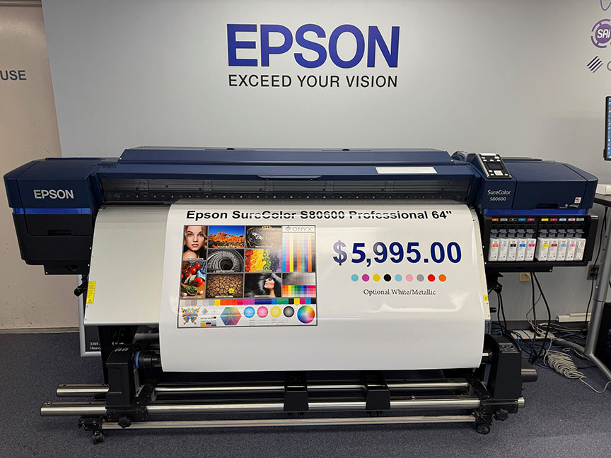 Epson SureColor S80600PE 64" Solvent Printer Used S/N X27R000592