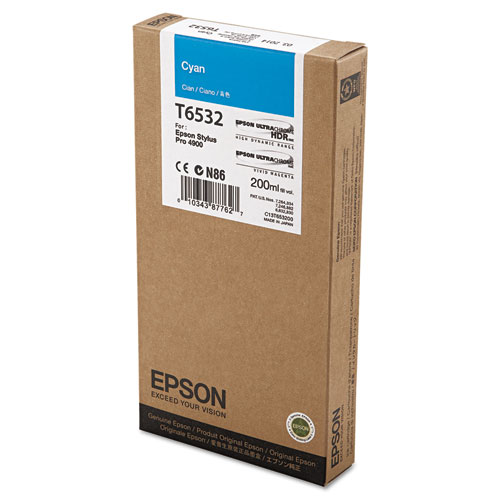 [EPST653200] Epson UltraChrome HDR Ink, Cyan #T6532