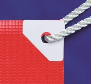 [BAN011] White Banner Ups PowerTabs (100 Pack)