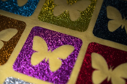 Cad Cut Reflective Glitter Heat Transfer Vinyl 20" Roll