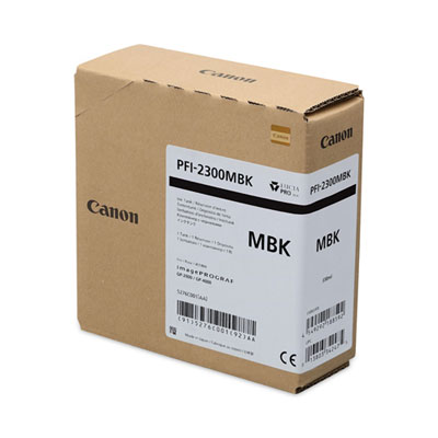 Canon PFI-2300 Matte Black Ink, 330ml.
